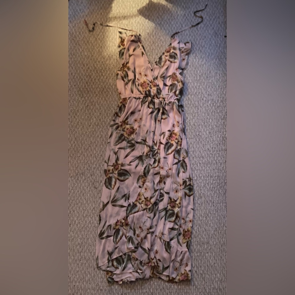 Band of Gypsies Pink Floral Maxi Dress - Picture 2 of 6